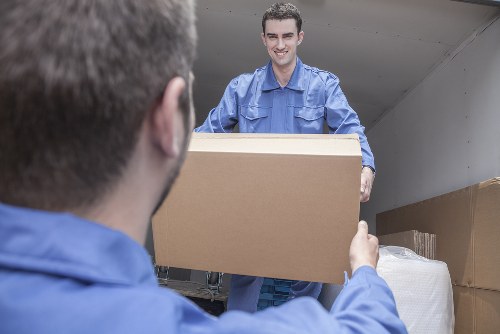 Removal team preparing items safely during a residential move