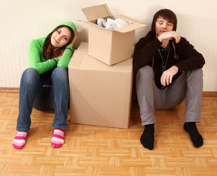 Furniture and boxes being moved for a West Hampstead flat