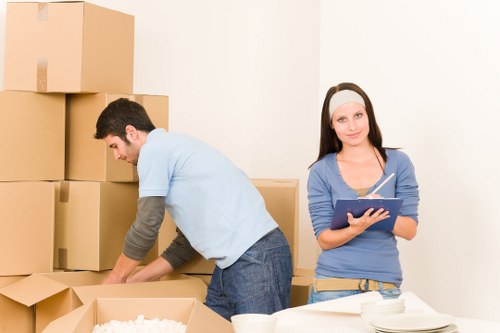 Careful loading of commercial items for relocation in West Hampstead