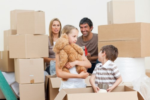 Careful loading of household furniture for a move in West Hampstead